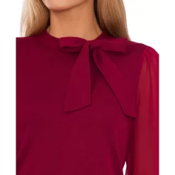 Cheap ✨ CeCe Mixed-Media Bow Sweater Alpine Green ✔️ -CeCe Sales Shop unnamed file 12