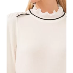 Cheap ✨ CeCe Mixed-Media Bow Sweater Alpine Green ✔️