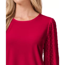 Brand new 😍 CeCe Clip-Dot Sleeve Top Rich Black 🔥 -CeCe Sales Shop unnamed file 154