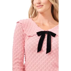 Best Pirce 😀 CeCe 👩 Women's Collared Bow-Tie A-Line 👗 Dress Rich Black 👍