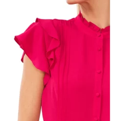 Discount 🔥 CeCe Pintuck Ruffled Blouse Rich Cabernet 🎁 -CeCe Sales Shop unnamed file 180