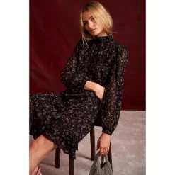 Wholesale 😀 CeCe 👩 Women's Ruffled Imitation Pearl-Detail Lantern Sleeve Sweater Rich Black 😉