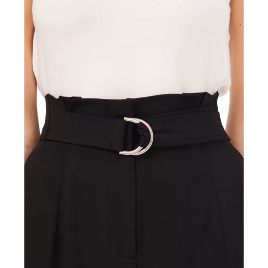 Top 10 ๐ CeCe Wide-Leg Belted Moss Crepe Pants Rich Black ๐ 4 Top 10 ๐ CeCe Wide-Leg Belted Moss Crepe Pants Rich Black ๐ - Image 4