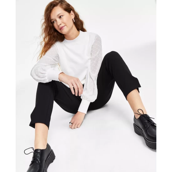 Best Sale π CeCe Smocked Pintuck Top Soft Ecru β¨ 2 Best Sale π CeCe Smocked Pintuck Top Soft Ecru β¨ - Image 2