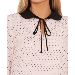 Flash Sale 🥰 CeCe 👩 Women's Cold-Shoulder Lantern Long-Sleeve Blouse Rich Black 🔔