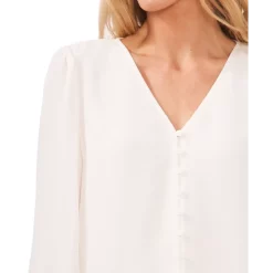 Best deal 🌟 CeCe 👩 Women's Embroidered Puff-Sleeve 👗 Dress Rich Black 🔥