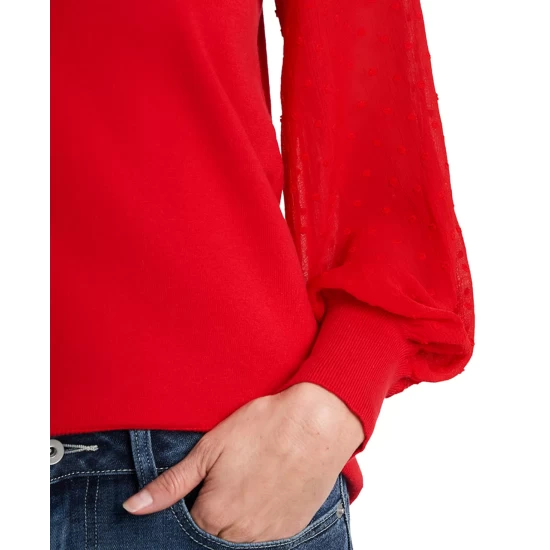 Best Sale ๐ CeCe Mockneck Contrast Sleeve Sweater Antique White ๐คฉ 6 Best Sale ๐ CeCe Mockneck Contrast Sleeve Sweater Antique White ๐คฉ - Image 6