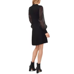 Best Sale 👏 CeCe Colorblocked Collared Blouse Rich Black 😍