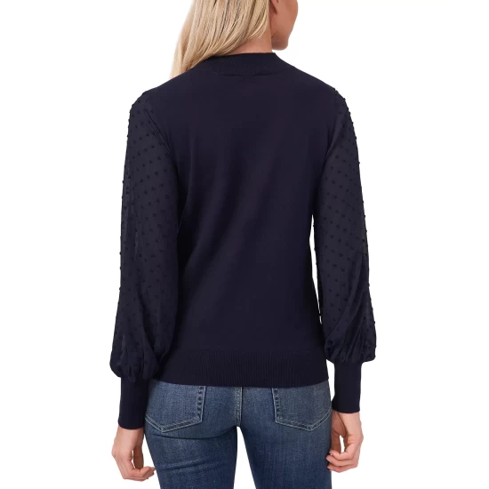 Best Sale ๐ CeCe Mockneck Contrast Sleeve Sweater Antique White ๐คฉ 7 Best Sale ๐ CeCe Mockneck Contrast Sleeve Sweater Antique White ๐คฉ - Image 7