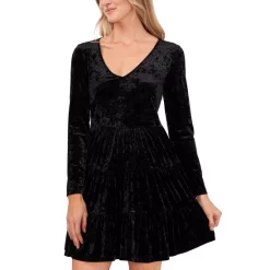 Best reviews of 🎉 CeCe 👩 Women's Crushed Velvet Tiered 👗 Dress Rich Black 👏 -CeCe Sales Shop unnamed file 272