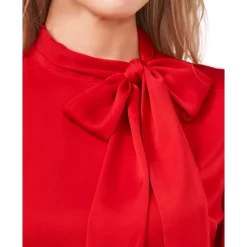 Brand new 😀 CeCe Tie-Neck Peplum Hem Blouse Luminous Red 🎁 -CeCe Sales Shop unnamed file 276