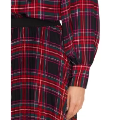 Cheapest ✨ CeCe 👩 Women's Plaid Elastic-Waist Pleated Midi 👗 Skirt Rich Black 👍 -CeCe Sales Shop unnamed file 285