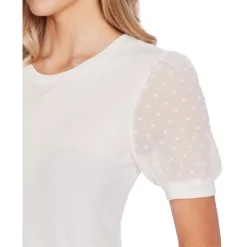 Top 10 ✔️ CeCe 👩 Women's Ruffled V-Neck Embellished-Button Sweater Antique White 👏 -CeCe Sales Shop unnamed file 297