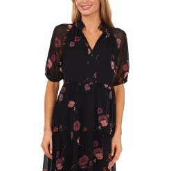 Cheap 🔥 CeCe 👩 Women's Babydoll Short-Sleeve 👗 Dress Rich Black 👏 -CeCe Sales Shop unnamed file 312