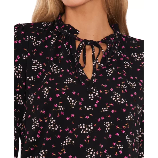 Top 10 🤩 CeCe 👩 Women's Floral Print Smocked-Waist Midi 👗 Dress Sage ❤️ 3 Top 10 🤩 CeCe 👩 Women's Floral Print Smocked-Waist Midi 👗 Dress Sage ❤️ - Image 3