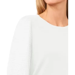 Discount 🧨 CeCe Sheer-Sleeve Cotton Top Antique White 💯 -CeCe Sales Shop unnamed file 343