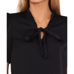 Best reviews of ๐ CeCe ๐ฉ Women's Mock-Neck Short-Balloon-Sleeve Top Rich Black ๐ฏ