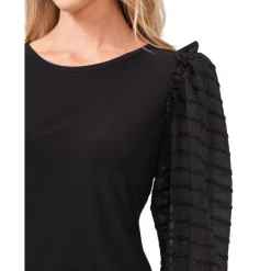 Wholesale 👍 CeCe Puff-Sleeve Top Soft Ecru 😍