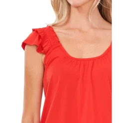 Top 10 🧨 CeCe 👩 Women's Smocked-Strap Tank Top Poppy Red 🎁 -CeCe Sales Shop unnamed file 399