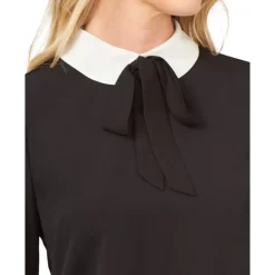 Best deal ❤️ CeCe Collared Bow Top Rich Black 👏 -CeCe Sales Shop unnamed file 402