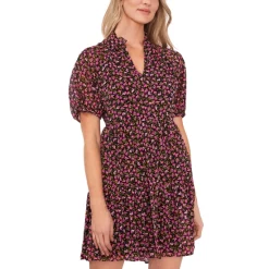 Top 10 💯 CeCe 👩 Women's Short Sleeve Tiered Ruffle Neck 👗 Dress Bella Ditsy 🎁 -CeCe Sales Shop unnamed file 429