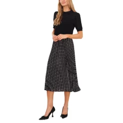 Buy 🔥 CeCe 👩 Women's Pleated Elastic Waist 👗 Skirt Rich Black ❤️ -CeCe Sales Shop unnamed file 444