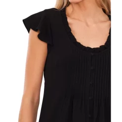 Cheapest 🌟 CeCe Pleated A-Line 👗 Skirt Rich Black 😉