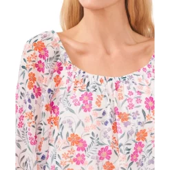 Best Sale 🌟 CeCe Pleated Tie-Sleeve Top Antique Rose 👍