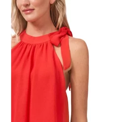 Deals 🌟 CeCe Puffed-Sleeve Ruffled Blouse Santorini Sky 👏