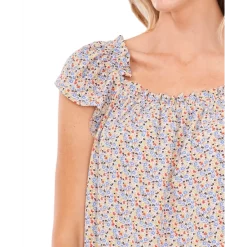 Deals 🥰 CeCe 👩 Women's Mock-Neck Balloon-Short-Sleeve Top Rich Black 🤩