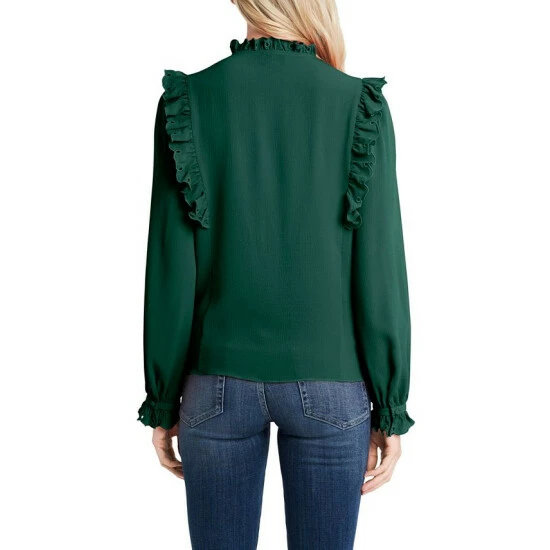 Buy ๐ CeCe Ruffled Tie-Neck Blouse Alpine Green ๐ 2 Buy ๐ CeCe Ruffled Tie-Neck Blouse Alpine Green ๐ - Image 2