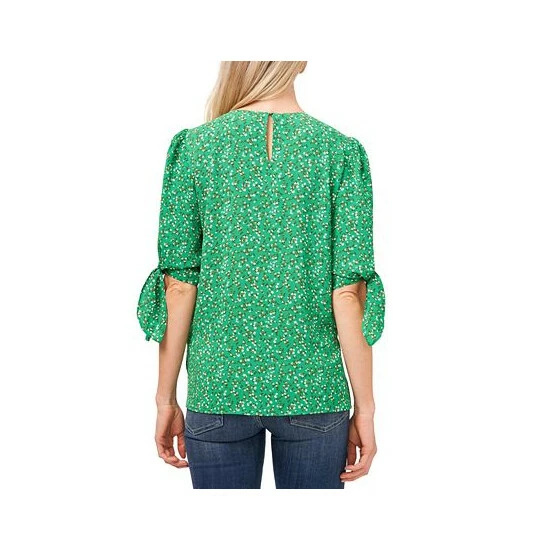Best reviews of 🔥 CeCe Printed Tie-Sleeve Top Soft Emerald 🔥 2 Best reviews of 🔥 CeCe Printed Tie-Sleeve Top Soft Emerald 🔥 - Image 2