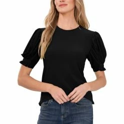 Cheapest 🎁 CeCe 👩 Women's Crewneck Short Puff Sleeve Top Lush Green 😀