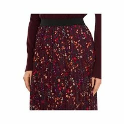 Buy 💯 CeCe 👩 Women's Pleated Elastic Waist 👗 Skirt Spiced Wine 🔔 -CeCe Sales Shop unnamed file 668