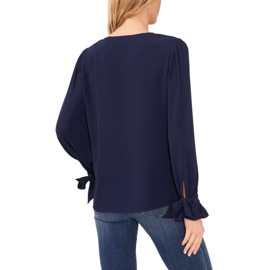 Best deal 🌟 CeCe Tie-Cuff Top Claret Red 🔥 10 Best deal 🌟 CeCe Tie-Cuff Top Claret Red 🔥 - Image 10