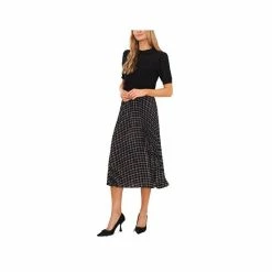 Buy 🔥 CeCe 👩 Women's Pleated Elastic Waist 👗 Skirt Rich Black ❤️ -CeCe Sales Shop unnamed file 690