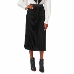 Cheapest 😉 CeCe 👩 Women's Pleated 👗 Skirt Rich Black 🎁