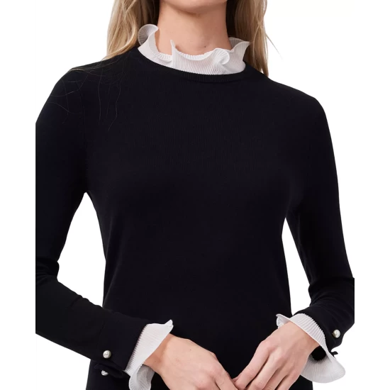 Best Pirce ๐ CeCe Solid Tie-Neck Puff-Sleeve Blouse Night Horizon ๐ฅฐ 5 Best Pirce ๐ CeCe Solid Tie-Neck Puff-Sleeve Blouse Night Horizon ๐ฅฐ - Image 5