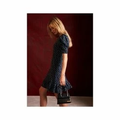 Best Sale 🥰 CeCe 👩 Women's Puffed Sleeve Printed Knit 👗 Dress Forest Shadow 🧨 -CeCe Sales Shop unnamed file 756