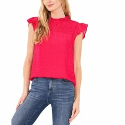 Wholesale 💯 CeCe 👩 Women's Smocked Top Rich Black 🧨