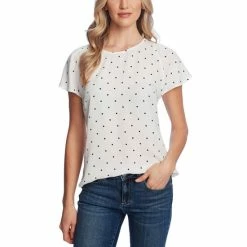 Outlet 😉 CeCe Dot Print Top New Ivory 🔔