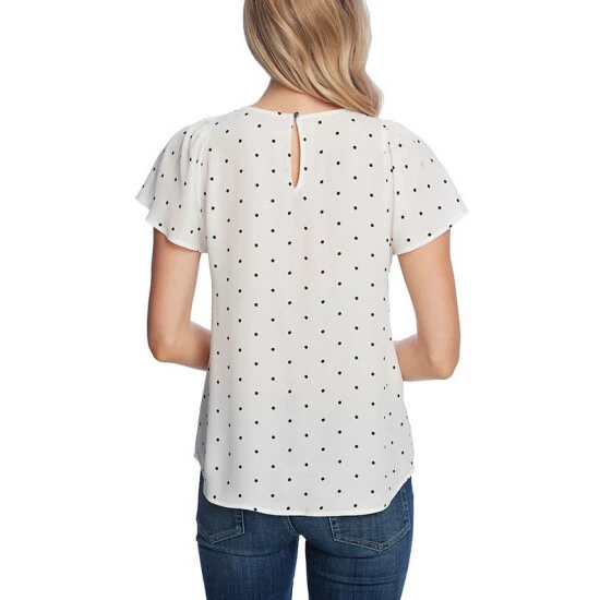 Outlet 😉 CeCe Dot Print Top New Ivory 🔔 2 Outlet 😉 CeCe Dot Print Top New Ivory 🔔 - Image 2