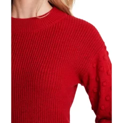 Hot Sale ❤️ CeCe 3D Polka Dot Sweater Aurora Pink 😉